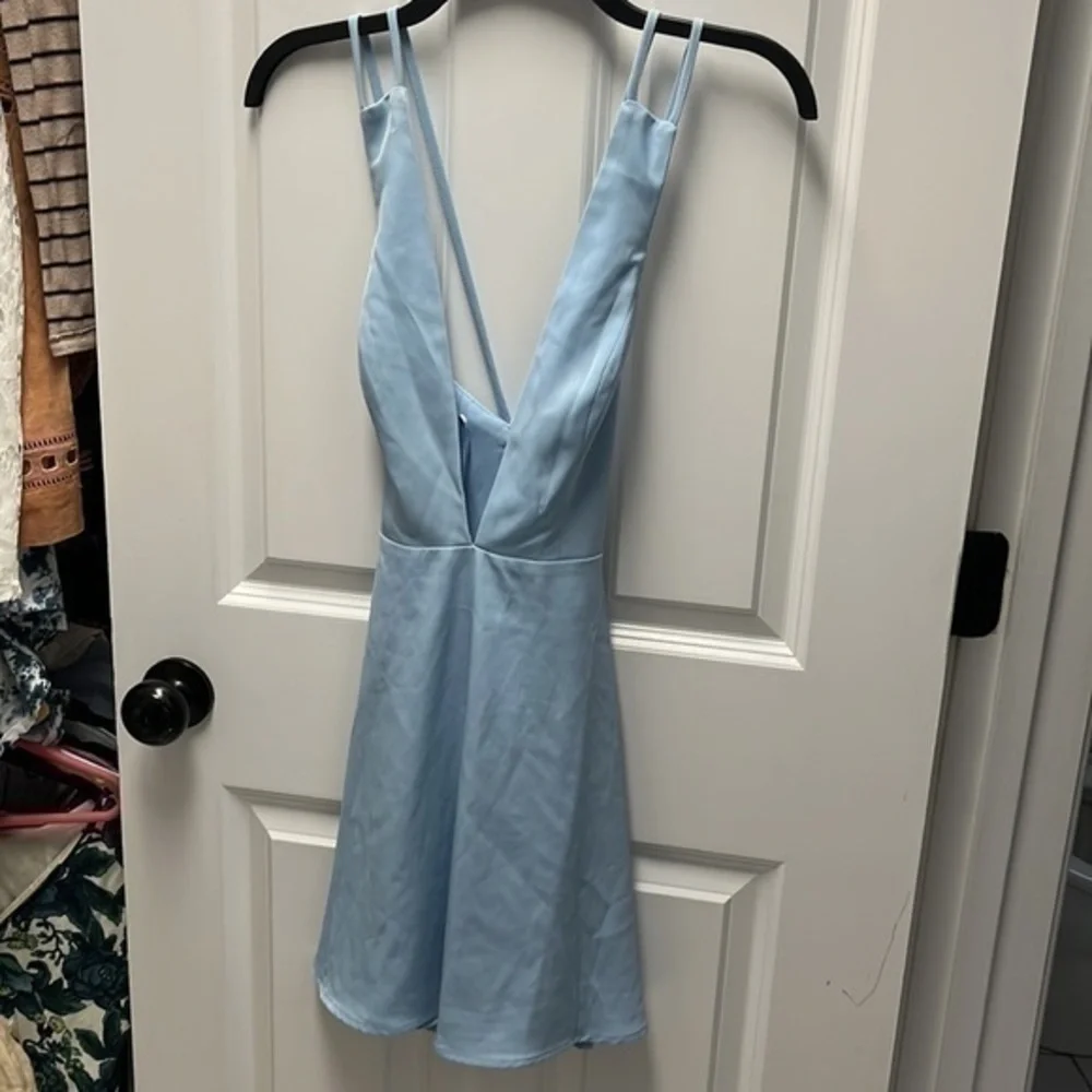 By the way blue skater dress